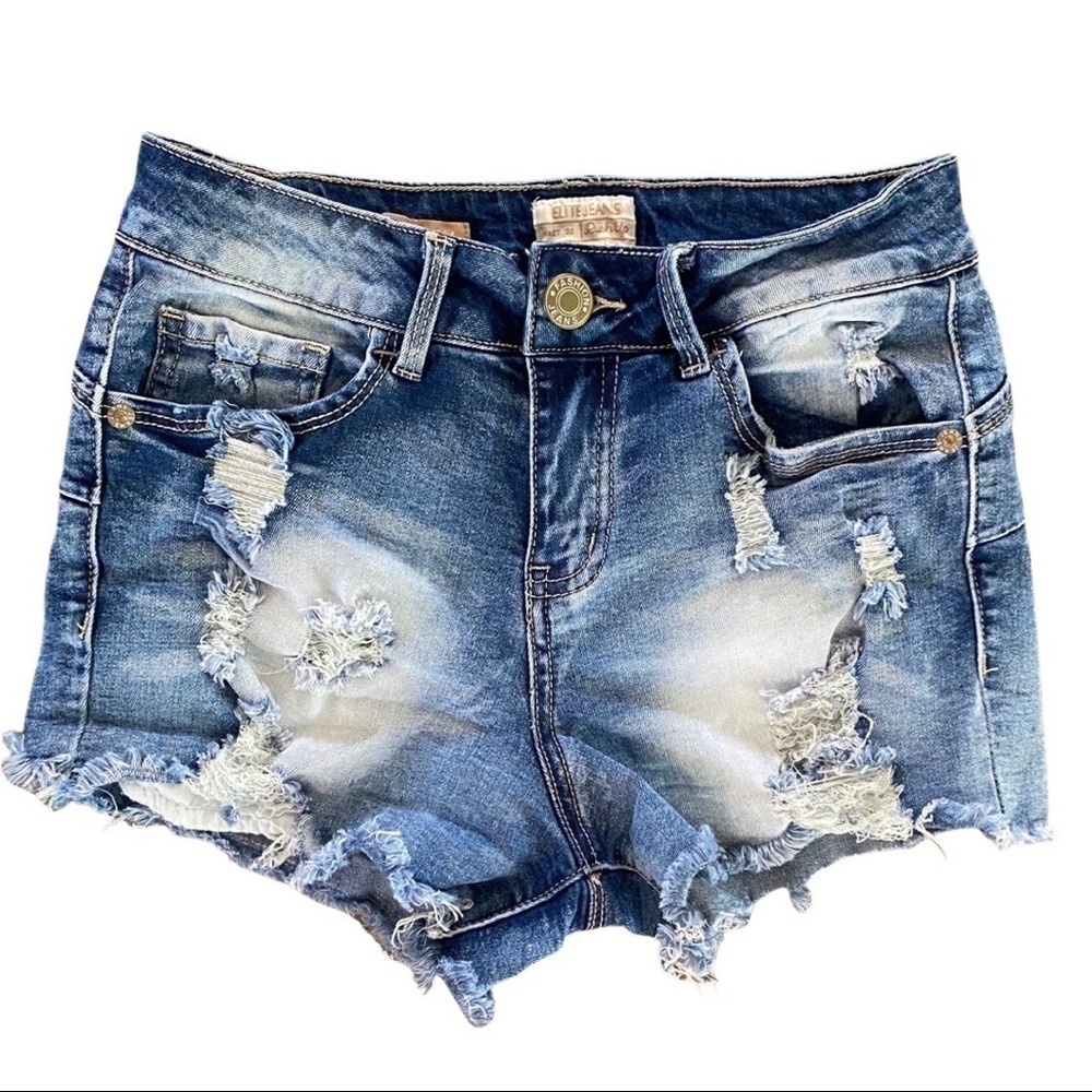 Elite Jean Shorts High Rise denim shorts 3/4